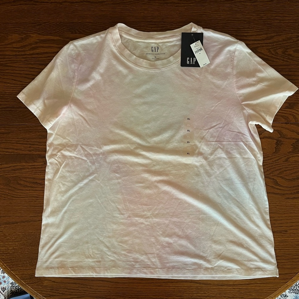 NWT Gap Women’s Short Cap Sleeve Cotton Candy Space Tie Dye Cotton T Shirt XL